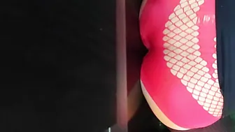 crossdresser big ass in bodystocking with big dido cam 1