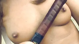 Country Club Member Hannah Hunter Fucks Herself With A Tennis Racket Grip
