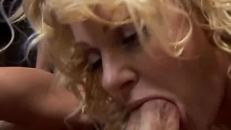Blonde and Red Head Enjoy His Penis Together