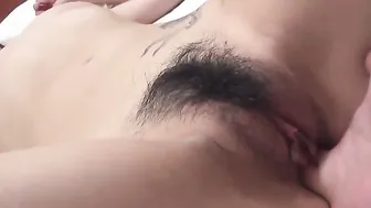 Very crazy sexy inked eastern chick Asami Uemura getting a load of cum into her vagina