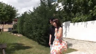 Marica comes to Europe to play with us and getting screwed into the garden