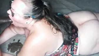Mature bbw neighbor misses my young dick deep in her