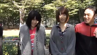 Before a fishing competition Nonoka Kaede blows penis