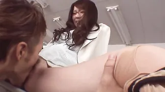 Petite lady get fucked into her new huge office