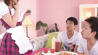 Crazy Sexy maid is doing a irresistible job every time