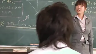 Bombshell oriental professor using her students for sex