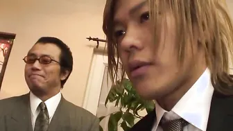 Cutie office skank banged by 2 nasty men