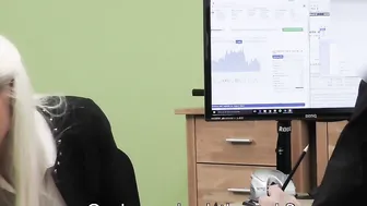 Nice model in lingerie accepts sex for cash in loan office