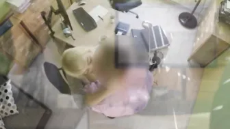 Manager porn video – Marvelous teen undresses and spreads tiny legs for money