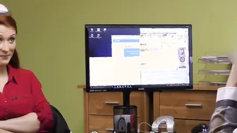 Sex for cash is the best business strategy of buxom redhead