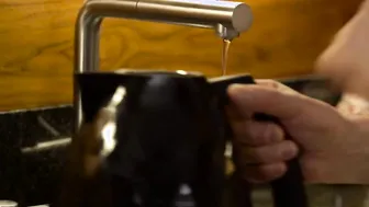 Interrupted porn video – Blonde and old husband interrupted tea to make love on sofa
