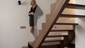 New morning starts for blonde and her old spouse with sex