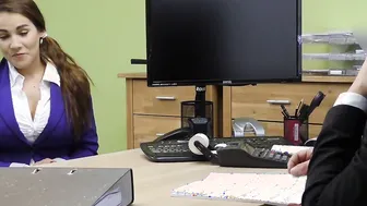 Mischel Lee enjoys sex for cash with manager in his office
