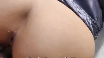 Handsome hunter successfully pucked up cutie on public beach