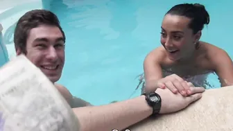 Stranger Nails Sluty Girlfriend At Poolside - Hot Blonde Teen Gets Fucked