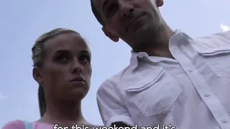 Smart man finds pretext to buy sweet cunny of hot blonde