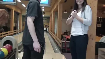 Cuckold allows guy please his cute GF right in bowling club
