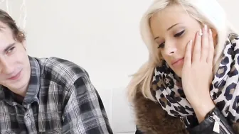 Beautiful teen tries sex for money with skillful neighbor