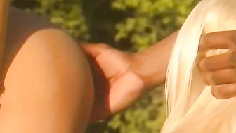 Catalina Shares A Ebony Penis With Calli Outdoor