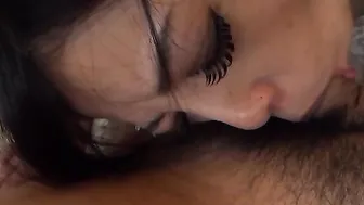 J-chick Angela Massage Cock On Jugs During All Oral Cum Blowing