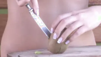 Cute Rain show her naked Perfect tits and pussy outdoor
