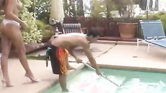 Nicole Blows On Her Mans Penis Out By The Pool Before Gets Screwed Rough