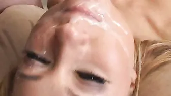 Redhead Babe Gives Blowjob & Facial in Adult Bookstore - POV