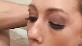 Redhead Babe Gives Blowjob & Facial in Adult Bookstore - POV