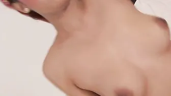 oriental Bombshell With Pink Hair Getting Her Bald Snatch Banged Deep