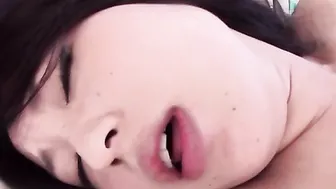 Anna Sakura Spreads Open Wide So You Can See Her Unshaved Cunt Got Nailed