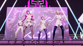 [MMD] African Pink - how you like that Naked Vers. Ahri Akali