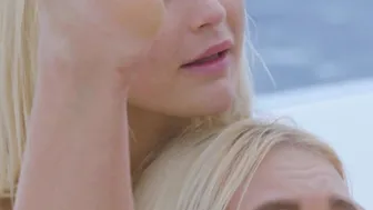 TUSHY Blonde besties experiment with a babe stranger