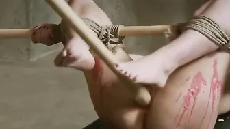 Lovely Lesbo Erotic Play With Wax And Domination