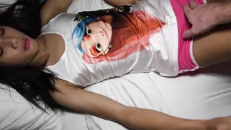 Amateur Asian ladyboy teen POV blowjob and raw tight ass anal fucking