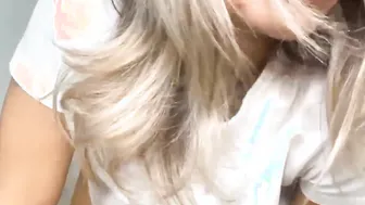 Wild Blonde Plays with Her Sex Toy