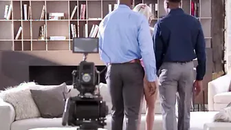 Elsa Jean gets all her holes fucked by two black guys