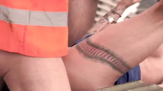 German big tits mature red head milf get anal outdoor threesome