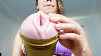 Brat porn video – JOI Fleshlight and CEI