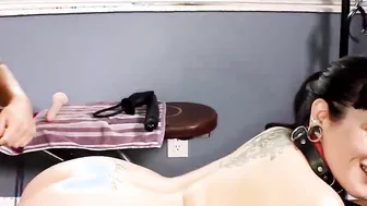 Lesbians BONDAGE fun with Anal Hook