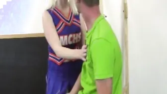 Three porn video – Cheerleader Handjob Competition