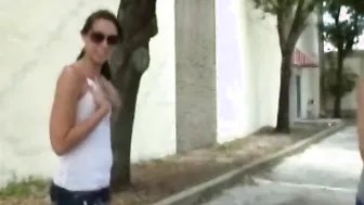 Ashley Storm Public Handjob