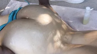 BBC anal sex with a natural brunette girl with big tits