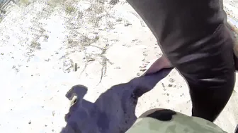 Spontaneous outdoor sex with a Petite Teen with tiny tits