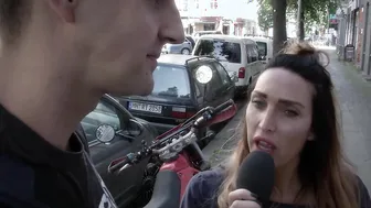 German street Casting with a naughty blonde Teenage Girl