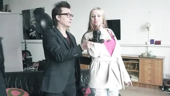 Blonde slut fucking in a 3some with two German fake Agents