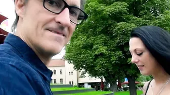 Tattooed German black Haired slut picked up public