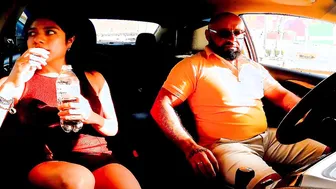 Public Car Sex with a naughty black haired Latina Hooker