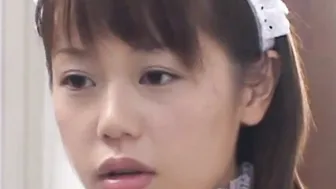 Japanese teen maid getting doggystyled