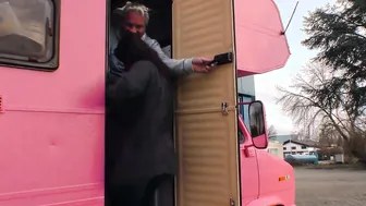 Natural tattooed slut pick up for sex in the camper van