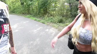 German outdoor Sex Date with a blonde fitness slut